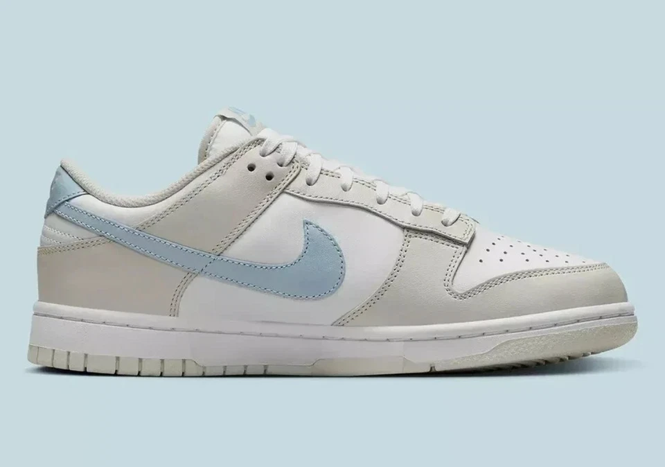 Nike Dunk Low WMNS tamanho 12W branco/LT azul arsenal HF0023-100 envio rápido - Imagem 2 de 4