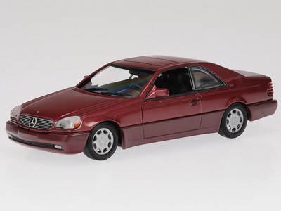 Mercedes C140 600 SEC 1992 rot Modellauto 940032601 Maxichamps 1:43