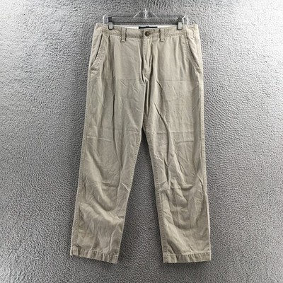 American Eagle Chino Pants Mens 32x32 Beige Cotton Mid Rise Button Front Zip Fly