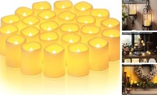 24Pack Flickering Flameless Votive Candles,200 Hour 24 Pack Warm White