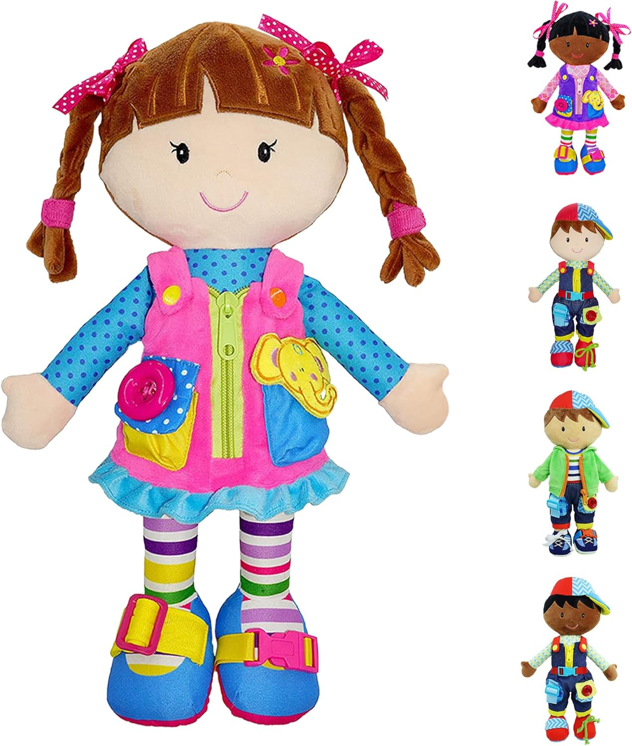 15.5" Dressy Friends Belle - Educational Stuffed Plush Doll 