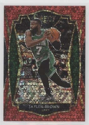 2020-21 Panini Select Premier Level Red Disco Prizm 13/49 Jaylen Brown #164 04cw