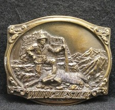 XA07131 NOS VINTAGE 1970s  WINCHESTER  FIREARMS WEAPONS COMPANY BELT BUCKLE
