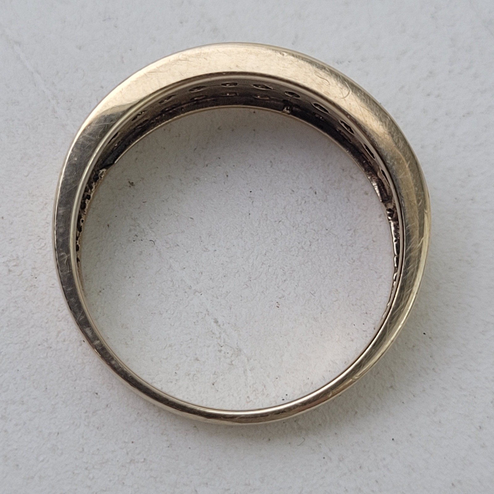 10K Solid Yellow Gold & Authentic Diamonds Ring S… - image 6