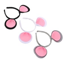 3 Pcs Cartoon Mouse Headband Cute Small Animal Costume Accessories