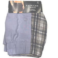 NWT AMERICAN EAGLE 4" Stretch Pocket Boxer Sz XS-S-L-XL Blue Plaid 11