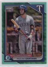 2024 Bowman Draft Chrome Aqua Wave Refractor /125 Paulino Santana #BDC-126 10no