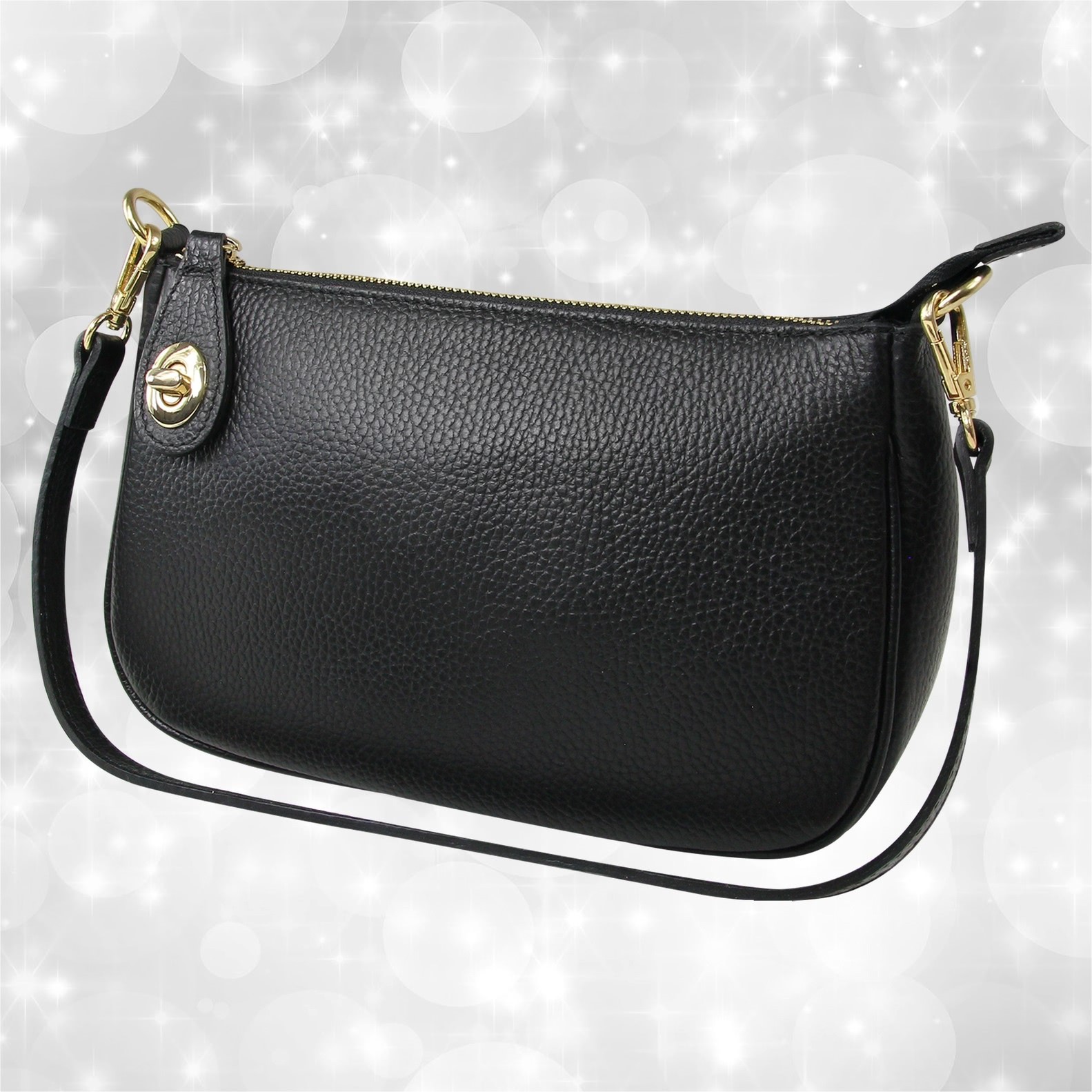 Borsa a tracolla Toscanto in pelle nera OTT840SS1