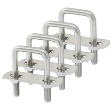 4 Sets M6 Square U Bolts 1 Inch Wide 304 Stainless Steel U-bolts With Frame Pla 4 Sets M6 Square U Bolts 1 Inch Wide 304 Stainless Steel U-bolts With Frame Pla