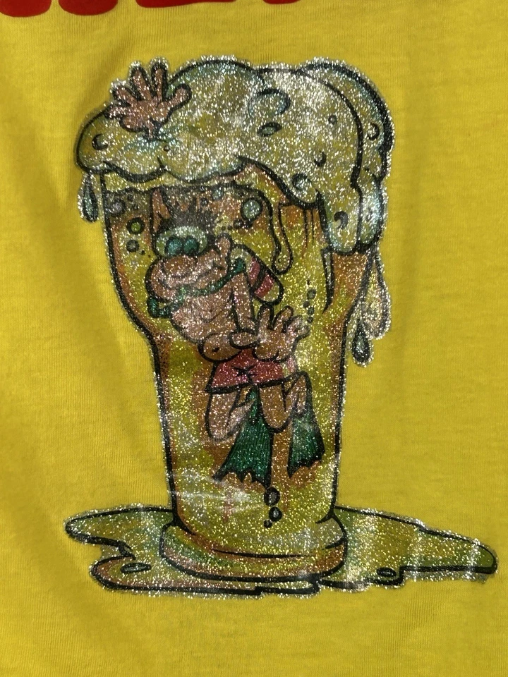 Camiseta De Colección Años 70 Barmaids Give More Head PLANCHA EN DIBUJOS ANIMADOS DIVERTIDAS LETRAS DIFUSAS S Foto 2 de 4