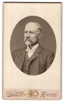 Fotografie Anna Ollson, Karlstad, John Olson im Porträt CDV /Kabinett-Foto