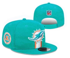 New NFL Team Miami Dolphins Adjustable New Era Snapback 9Fifty Cap Hat Cap