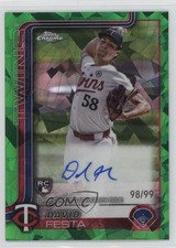 2025 Topps Chrome Sapphire Edition Rookie Green 98/99 David Festa Auto 11o2