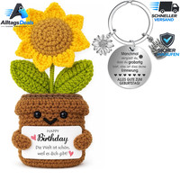 Sonnenblume SchlüSselanhäNger GlüCksbringer Pocket Hug Positive Figur Geschenk