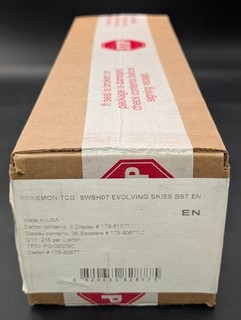 Pokemon Sword & Shield Evolving Skies Factory Sealed 6 Box Booster Case