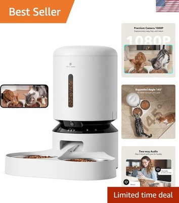 Advanced Cat and Dog Feeder - 5L Capacity with HD Video & Smart Notifications