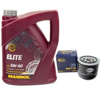 MotoröL Set 5W40 5 Liter + ÖLfilter SM118 FüR Opel Arena Kasten Renault Clio I