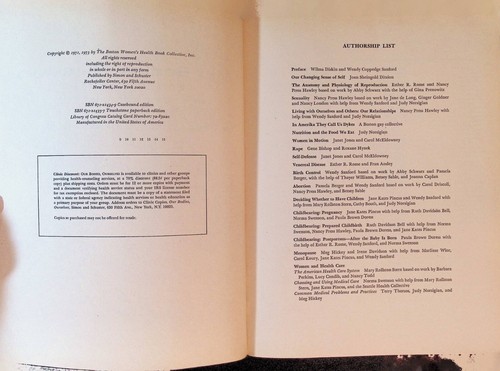 1973 Our Bodies Ourselves By For Women Childbirth Feminism Health Nutrition PB - 第 5/8 張圖片