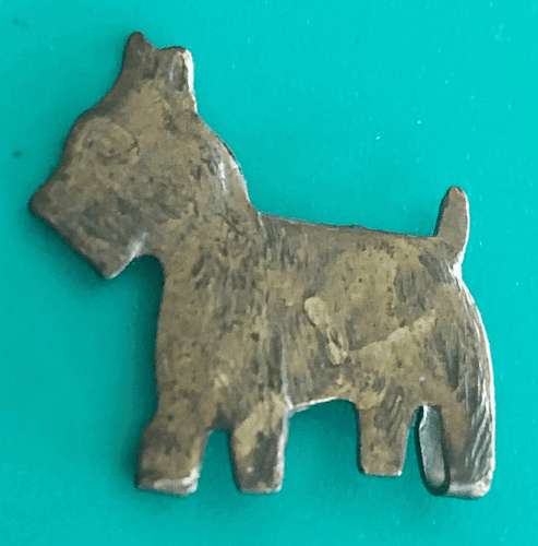 Vintage "Scottie Dog" Mini Brass Pin - Picture 1 of 2