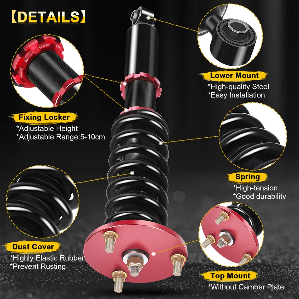 For 2006-2013 Lexus IS250 IS350 RWD Coilovers Suspension Shocks Kits Adj Height - Image 3 of 4
