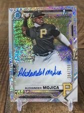 Alexander Mojica 2021 1st Bowman Chrome RC Speckle Auto #284/299 Pirates