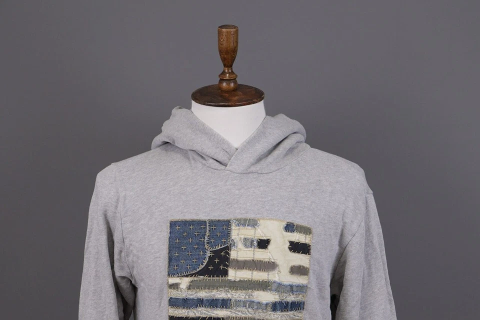 DENIM & SUPPLY RALPH LAUREN EE. UU. Bandera Gris Sudadera con Capucha Suéter Talla M Foto 2 de 4