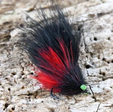 Road Toad Fly 2/0 Black/Red Tarpon Snook Redfish BCF, Saltwater Flies