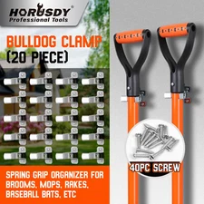 Garden Tool Organizer 20 Pack Shovel Holder Wall Mount Broom Mop Spring Grip H-D