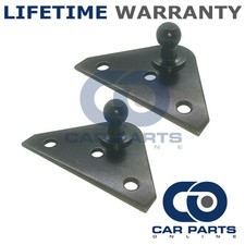 PAIR GAS STRUT END FITTINGS 10MM BALL PIN + BRACKET SILVER MULTI FIT GSF19