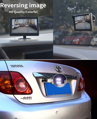 4.3" Car Monitor Waterproof Night Vision Rear View Reversing Backup Camera Kit - Picture 3 of 20