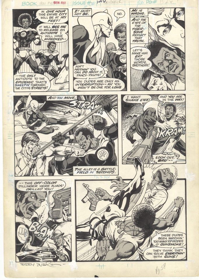 Deadly Hands of Kung Fu #18 pg 59 by Pat Broderick Comic Art