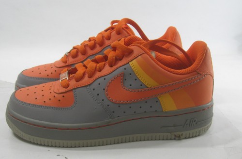 Nike Air Force 1 Low Stealth/Orange And Gray 9/27/07 (314192-081) YOUTH SIZE 4.5 - Picture 6 of 8