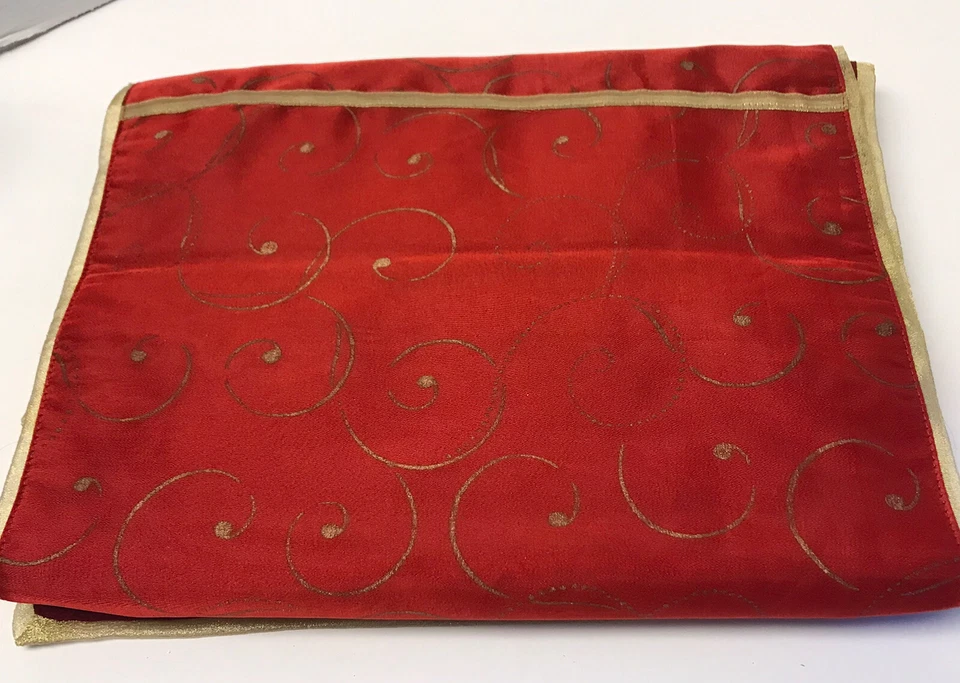 Pier 1 Imports Beaded Appliqué 68X13” Christmas Table Runner - Image 2 of 4