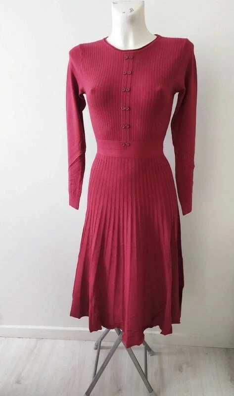Robe Taille Unique Imprimé Rétro – Convient S à M (34 à 40), Occasion Excellent état