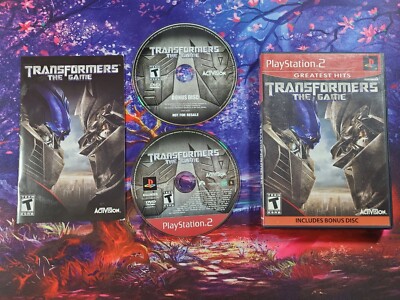 Transformers : The Game - Greatest Hits Sony PlayStation 2 PS2 + Bonus Disc!