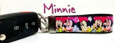 Mouse Key Fob Wristlet Keychain 1"wide Zipper pull Camera strap handmade