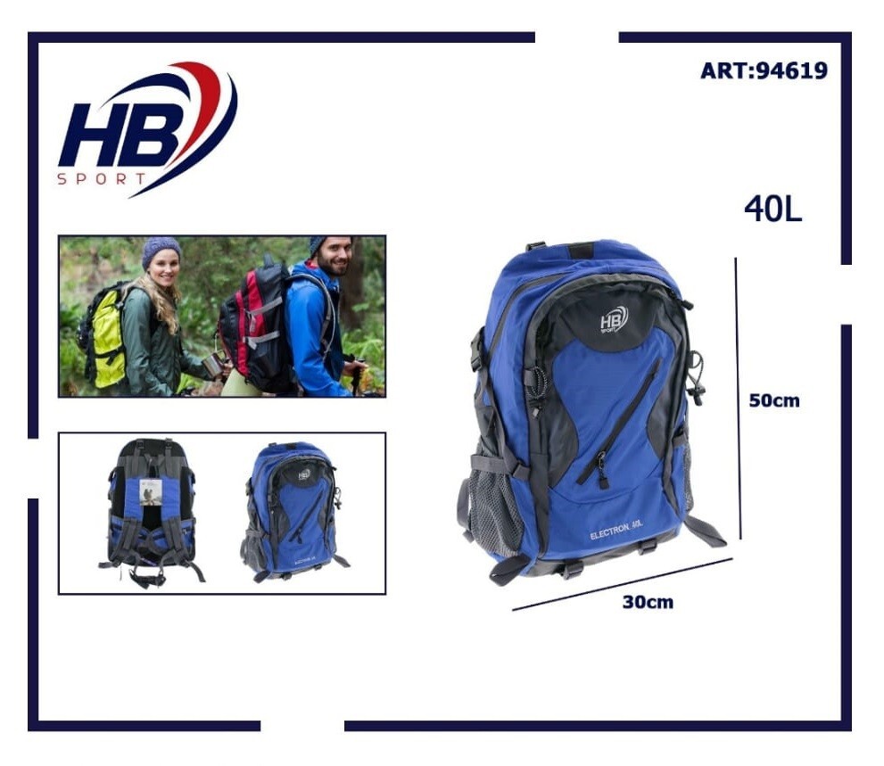 Mochila Deportivo Da Treking, Mochila Montaña para Excursiones Azul 40L