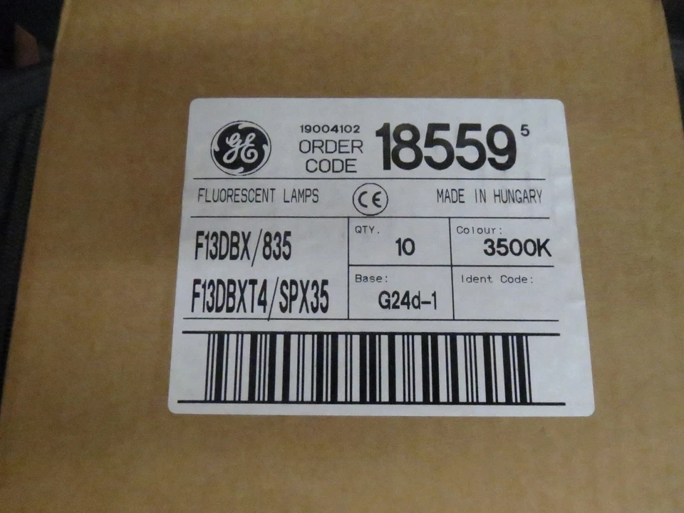 10 GE 18559 F13DBX/835 F13DBXT4/SPX35 13 W 2 PIN Compact Fluorescent bulb G24d-1 - Image 2 of 4
