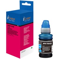 Icolor NachfüLl-Tinte FüR Epson, Ersetzt Epson C13T664240, Cyan, 664-Serie