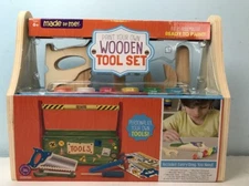 WOODEN TOOL BOX & TOOL PAINT KIT Child Toy Craft Horizon Group USA