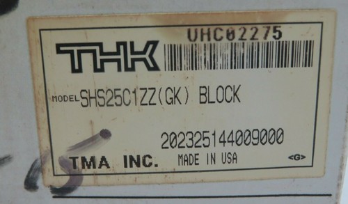 NEW THK SHS25C1ZZ (GK) LINEAR GUIDE BLOCK UHC02275-GK - Picture 2 of 3