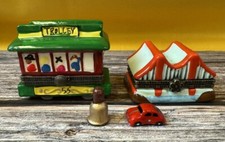 Lotto portagioie porcellana con cerniera funivia e ponte Golden Gate San Francisco