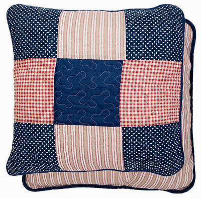 Clayre & Eef Kissenhülle Kissenbezug Patchwork gequiltet Baumwolle 50 x 50 cm