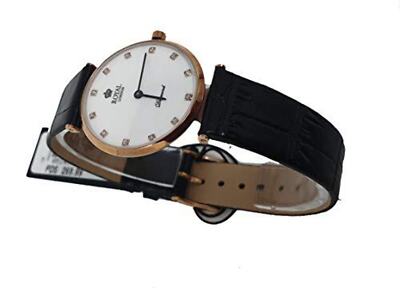 Royal London Schwarze Leder Diamant Uhr 21341-03