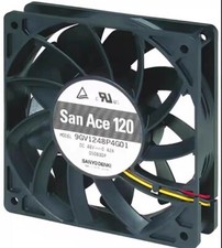 Sanyo 9GV1248P4G01 12025 DC48V 0.42A 12CM 4-Wire High Airflow Cooling Fan