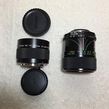 2 Vivitar MC Lense macro focusing zoom f3.5-4.8 52mm and 75-205mm 2X Multiplier