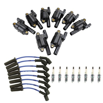 NGK Ignition Coil Wires 8 Platinum Spark Plugs Kit For Canyon Escalade H2 G8 V8