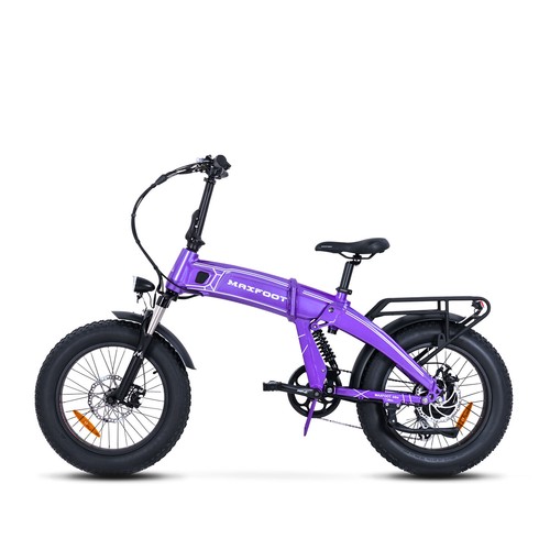 MaxFoot 20'' 1000W Electric Folding Biycle Full Suspension MF-19 EBIKE 7 Speeds - Picture 14 of 15