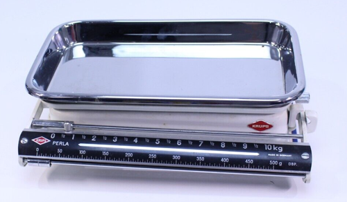 VTG Krups Kitchen Scale Perla White Metal Mechanical Produce Made In Germany