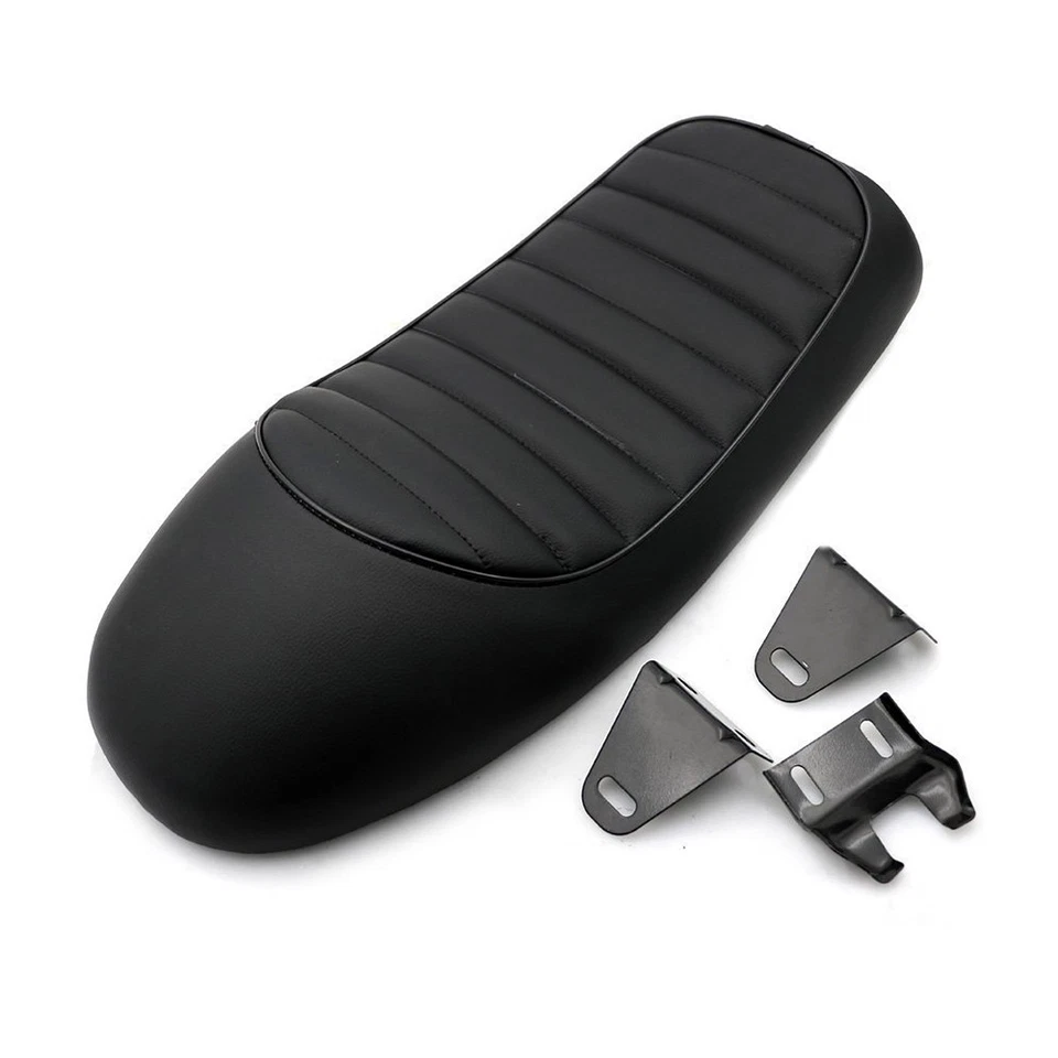 Asiento de motocicleta Hump Café Racer vintage apto para Honda CB 400 550 750 negro suave Foto 4 de 4